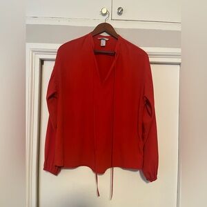 H&m red blouse
